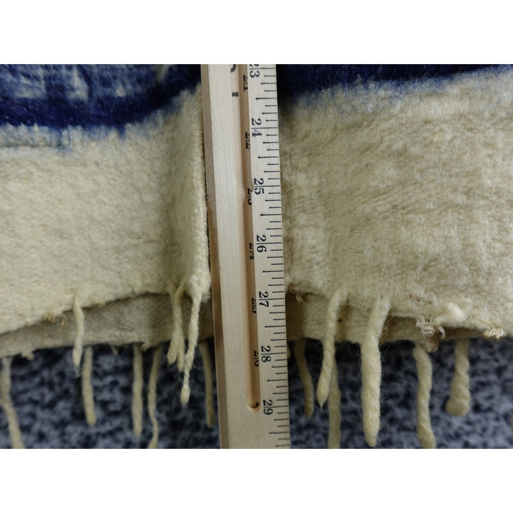 Vintage 50s Mens Medium Wool Knit Fringed Southwestern Birds Full Zip Jacket‎ - Picture 9 of 16